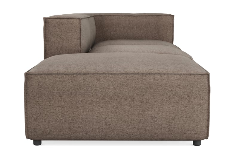 Cubo 3-seters Dyp Modulsofa + Fotskammel i Stoff - Grå - Møbler - Sofaer - 3 seter sofa