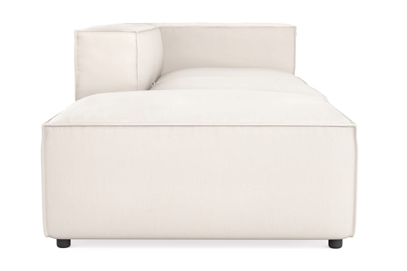 Cubo 3-seters Dyp Modulsofa + Fotskammel i Stoff - Hvit - Møbler - Sofaer - 3 seter sofa