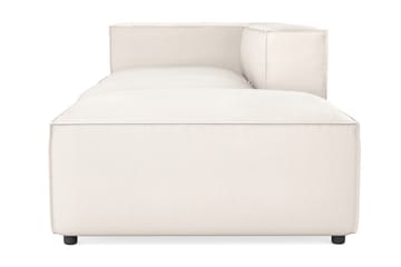 Cubo 3-seters Dyp Modulsofa + Fotskammel i Stoff - Hvit - Møbler - Sofaer - 3 seter sofa