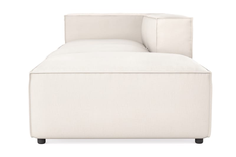Cubo 3-seters Dyp Modulsofa + Fotskammel i Stoff - Hvit - Møbler - Sofaer - 3 seter sofa