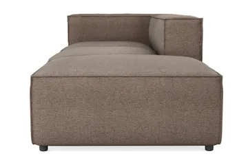 Cubo 3-seters Dyp Modulsofa + Fotskammel i Stoff - Grå - Møbler - Sofaer - Modulsofaer - Komplett modulsofa