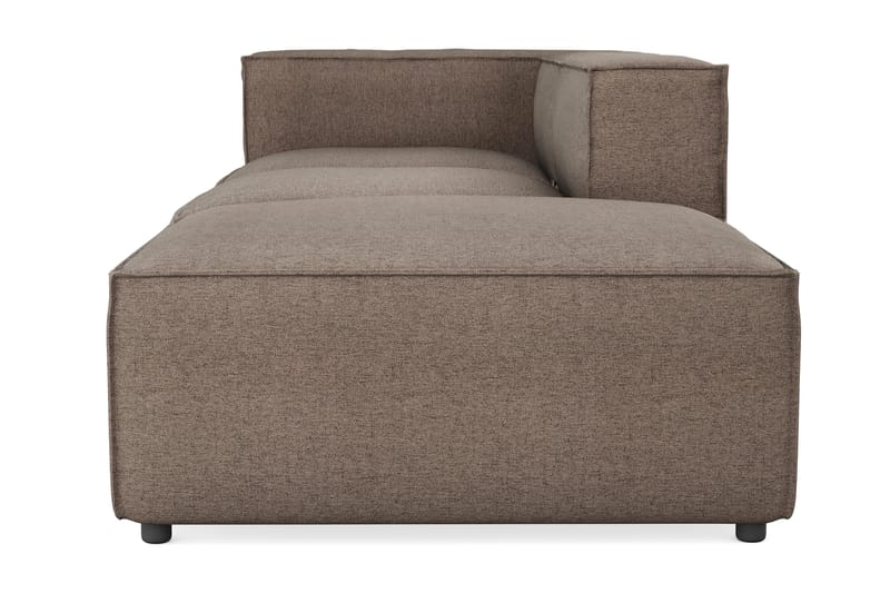 Cubo 3-seters Dyp Modulsofa + Fotskammel i Stoff - Grå - Møbler - Sofaer - Modulsofaer - Komplett modulsofa