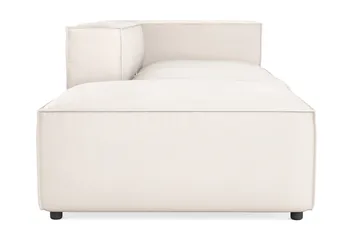Cubo 3-seters Dyp Modulsofa + Fotskammel i Stoff - Hvit - Møbler - Sofaer - Modulsofaer - Komplett modulsofa