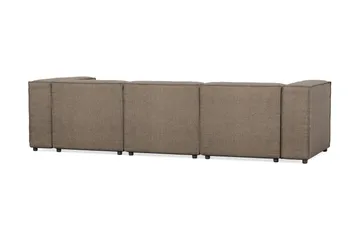 Cubo 4-seters Dyp Modulsofa i Stoff - Grå - Møbler - Sofaer - 3 seter sofa