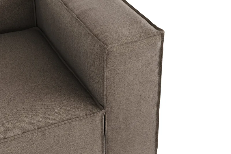 Cubo 4-seters Dyp Modulsofa i Stoff - Grå - Møbler - Sofaer - 3 seter sofa