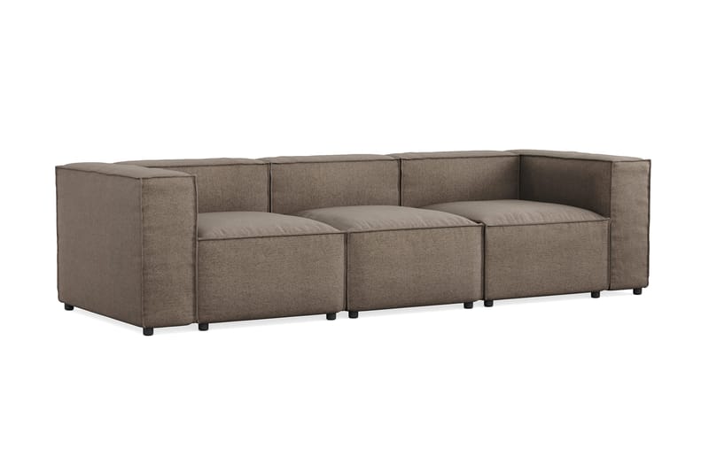 Cubo 4-seters Dyp Modulsofa i Stoff - Grå - Møbler - Sofaer - 3 seter sofa