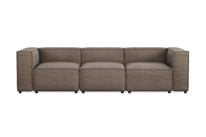 Cubo 4-seters Dyp Modulsofa i Stoff - Grå - Møbler - Sofaer - 3 seter sofa