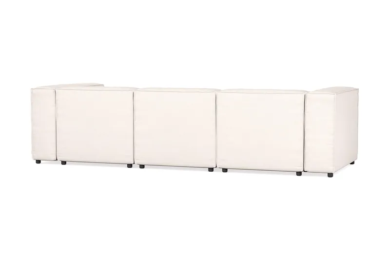 Cubo 4-seters Dyp Modulsofa i Stoff - Hvit - Møbler - Sofaer - 3 seter sofa