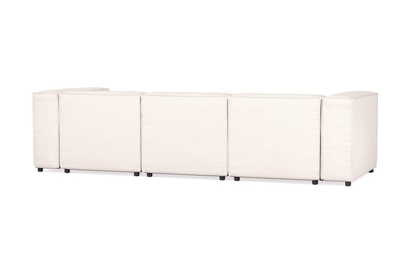 Cubo 4-seters Dyp Modulsofa i Stoff - Hvit - Møbler - Sofaer - 3 seter sofa