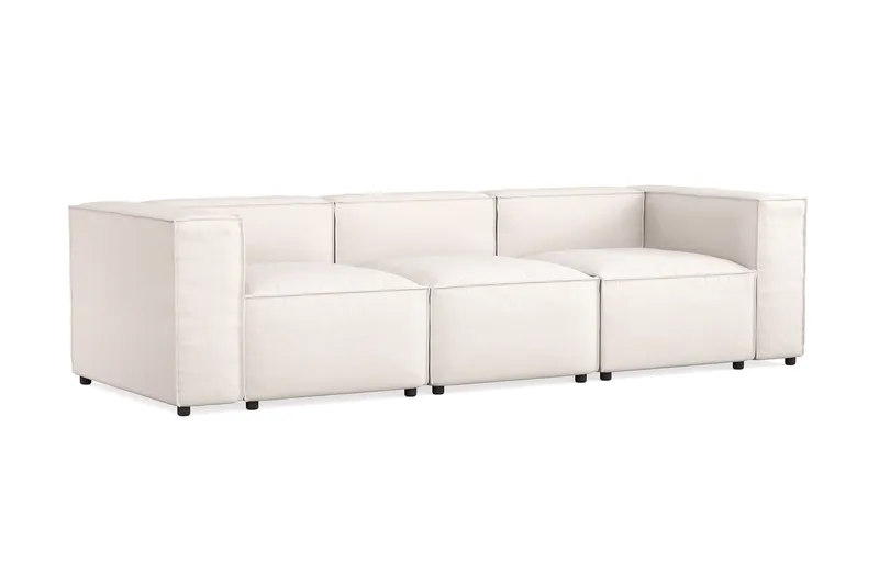 Cubo 4-seters Dyp Modulsofa i Stoff - Hvit - Møbler - Sofaer - 3 seter sofa