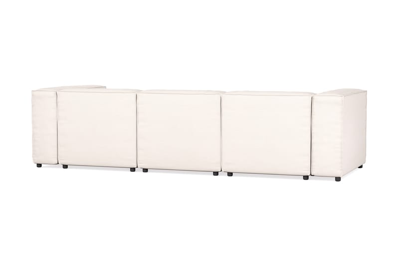 Cubo 4-seters Dyp Modulsofa i Stoff - Hvit - Møbler - Sofaer - 3 seter sofa