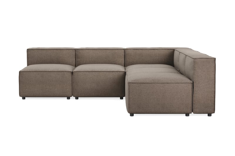Cubo 5-seters L-formet Dyp Modulhjørnesofa i Stoff - Grå - Møbler - Sofaer - Hjørnesofaer