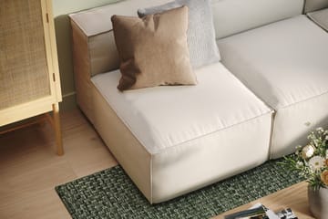 Cubo 5-seters L-formet Dyp Modulhjørnesofa i Stoff - Hvit - Møbler - Sofaer - Hjørnesofaer