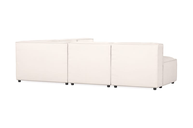 Cubo 5-seters L-formet Dyp Modulhjørnesofa i Stoff - Hvit - Møbler - Sofaer - Hjørnesofaer