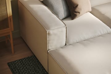 Cubo 5-seters U-formet Dyp Modulsofa med Divan og Sjeselong i Fløyel - Hvit - Møbler - Sofaer - U-sofa