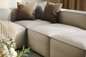 Cubo 5-seters U-formet Dyp Modulsofa med Divan og Sjeselong i Fløyel - Hvit - Møbler - Sofaer - U-sofa