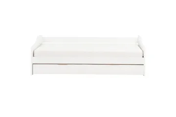 Dagbädd Beliani Luneray med lamellram Ljus Trä White - Møbler - Senger - Gjesteseng & ekstraseng - Uttrekkbar seng