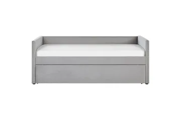 Dagbädd Beliani Troyes med lamellram Beige Grey - Møbler - Senger - Gjesteseng & ekstraseng - Uttrekkbar seng