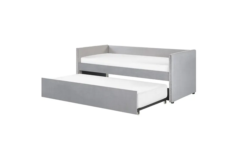 Dagbädd Beliani Troyes med lamellram Beige Grey