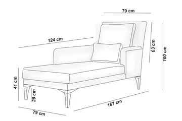 Biforco Dagseng med Rygg - Antrasitt/Natur - Møbler - Sofaer - Dagsenger