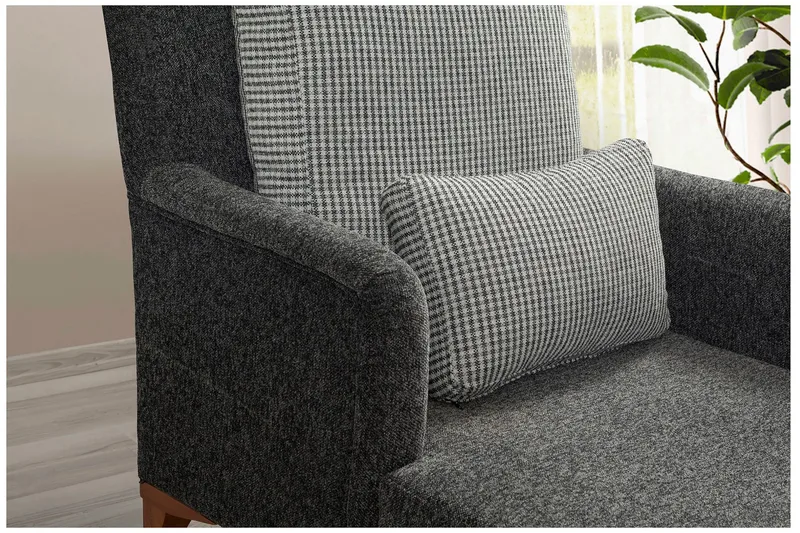 Biforco Dagseng med Rygg - Antrasitt/Natur - Møbler - Sofaer - Dagsenger