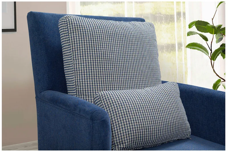 Biforco Dagseng med Rygg - Blå/Natur - Møbler - Sofaer - Dagsenger