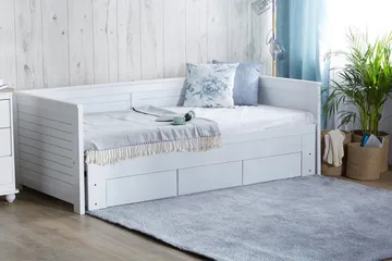 Cahors Dagseng 90 | 200 cm - Hvit - Møbler - Sofaer - Dagsenger - Dagseng dobbeltseng