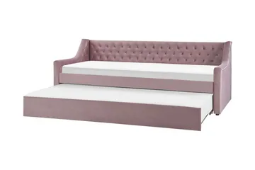 Dagseng 90 x 200 cm fløyel rosa MONTARGIS - Rosa - Møbler - Sofaer - Dagsenger - Dagseng dobbeltseng