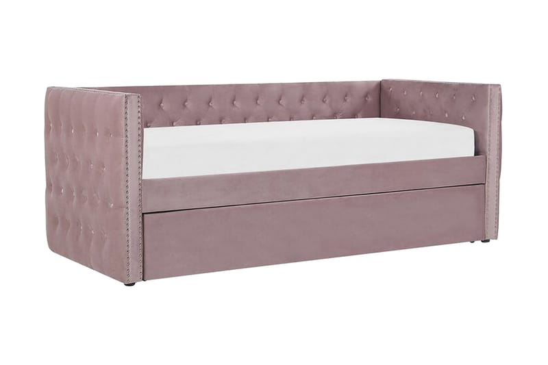 Dagseng Carsin 90x200 cm - Rosa/Fløyel - Møbler - Sofaer - Dagsenger