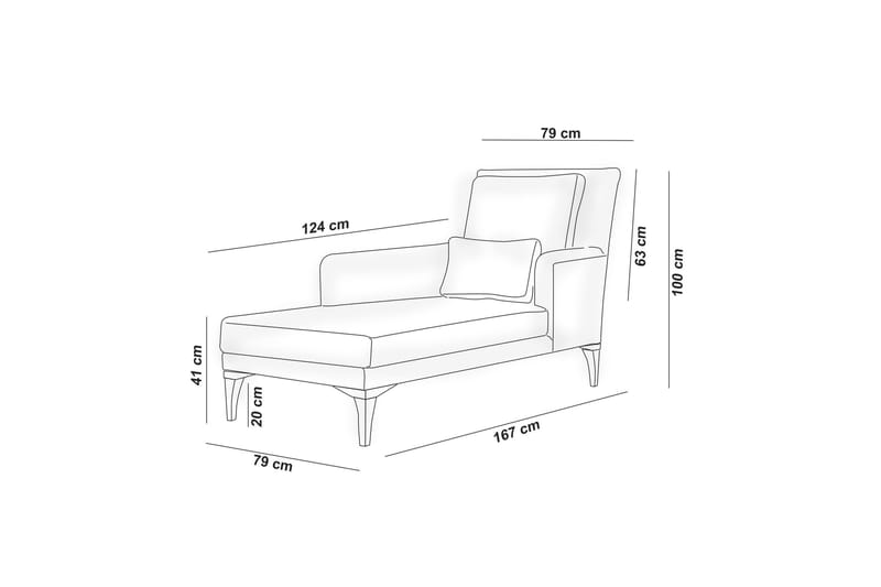 Daybed Siregiolo med rygg - Turkis / Natur - Dagsenger