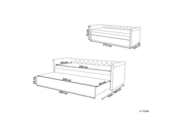 Libourne Dagseng 90 / 200 cm - Beige - Møbler - Sofaer - Dagsenger - Dagseng dobbeltseng