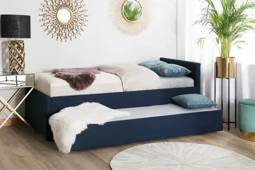 Marbling Dagseng 90 | 200 cm - Blå - Møbler - Sofaer - Dagsenger - Dagseng dobbeltseng