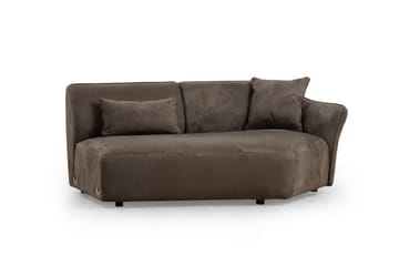 Damor 5-seter L-formet Buet Sofa i Fløyel - Brun - Møbler - Sofaer - Fløyelssofaer