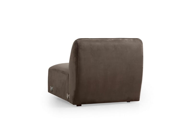 Damor 5-seter L-formet Buet Sofa i Fløyel - Brun - Møbler - Sofaer - Fløyelssofaer