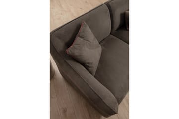 Damor 5-seter L-formet Buet Sofa i Fløyel - Brun - Møbler - Sofaer - Fløyelssofaer