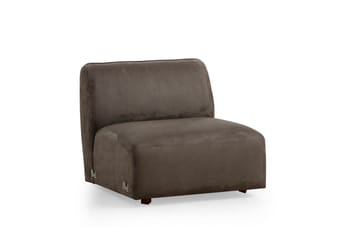 Damor 5-seter L-formet Buet Sofa i Fløyel - Brun - Møbler - Sofaer - Fløyelssofaer