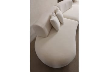 Dariya Svängd Sofa 3-sits - Krem - Møbler - Sofaer - 3 seter sofa