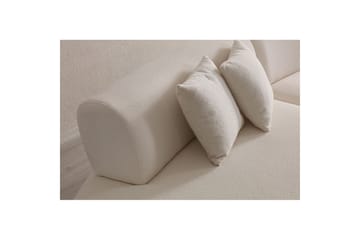Dariya Svängd Sofa 3-sits - Krem - Møbler - Sofaer - 3 seter sofa