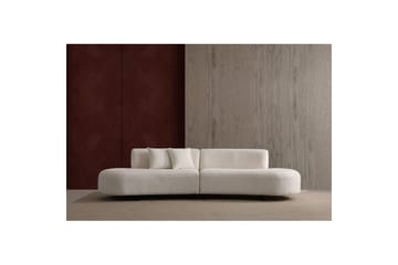 Dariya Svängd Sofa 3-sits - Krem - Møbler - Sofaer - 3 seter sofa