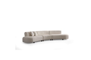 Dariya Svängd Sofa 4-sits - Krem - Møbler - Sofaer - 4 seter sofa