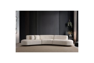 Dariya Svängd Sofa 4-sits - Krem - Møbler - Sofaer - 4 seter sofa