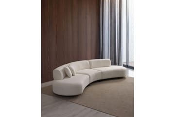 Dariya Svängd Sofa 4-sits - Krem - Møbler - Sofaer - 4 seter sofa