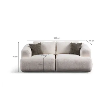 Dashwood 2-seters sofa - Hvit - Møbler - Sofaer - 2 seter sofa