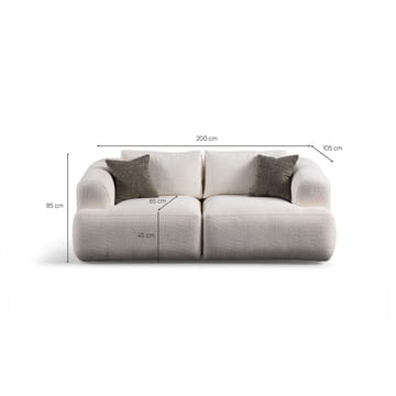 Dashwood 2-seters sofa - Hvit - Møbler - Sofaer - 2 seter sofa
