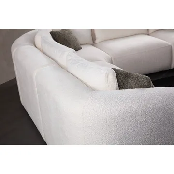 Dashwood 3-seters Hjørnesofa - Kremhvit - Møbler - Sofaer - Hjørnesofaer