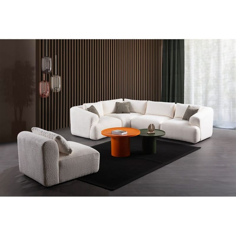 Dashwood 4-seters Hjørnesofa - Kremhvit - Møbler - Sofaer - Hjørnesofaer