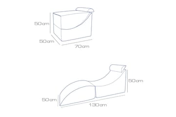 Daybed med Rygg Burundi 50 cm - Antrasitt - Møbler - Sofaer - Dagsenger