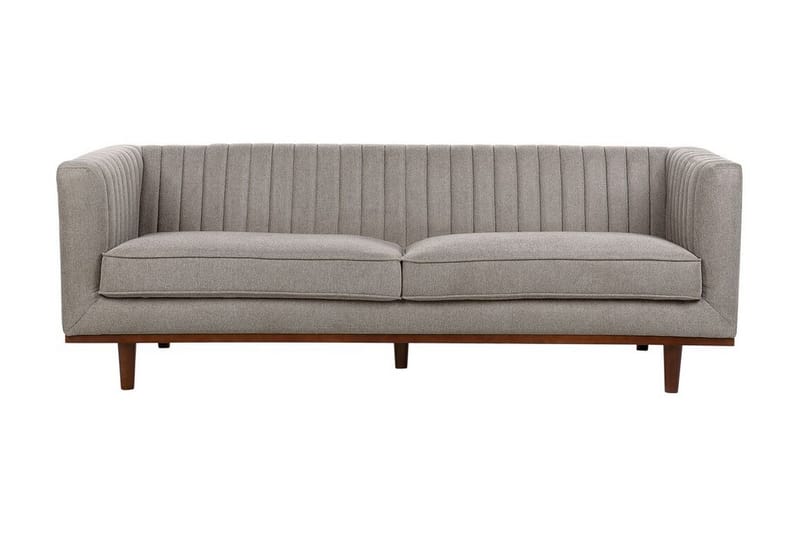 Daymian Sofa 3-seter, Brun/Mørkt tre