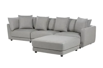 Delisha Sofa 3-seter - Grå/Svart - Møbler - Sofaer - Skinnsofaer