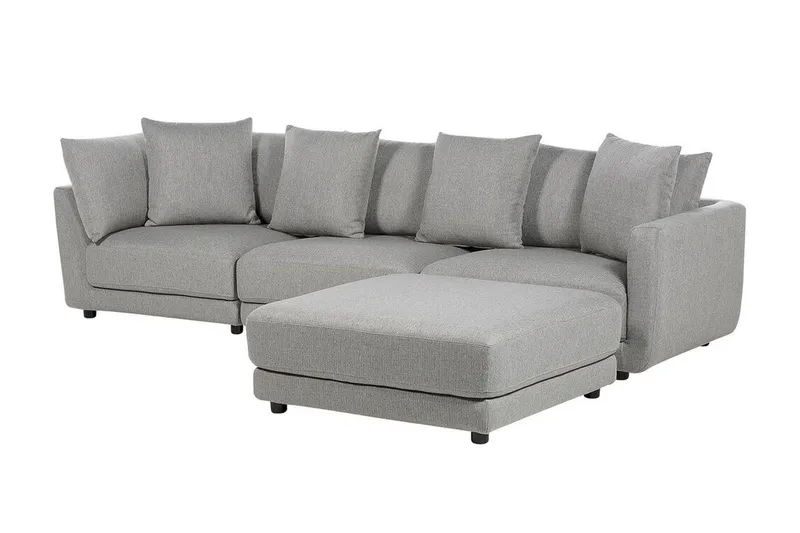Delisha Sofa 3-seter - Grå/Svart - Møbler - Sofaer - Skinnsofaer